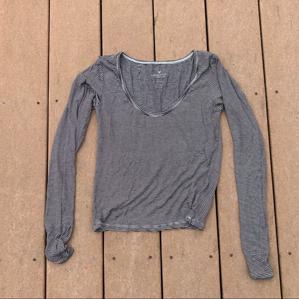 American Eagle Women’s Stripped Long Sleeve